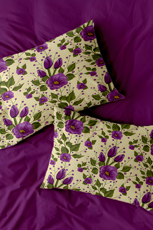 Garden Grace Duvet Cover Set 6pcs - Purple