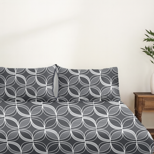 Fitted sheet - Geometric Grey
