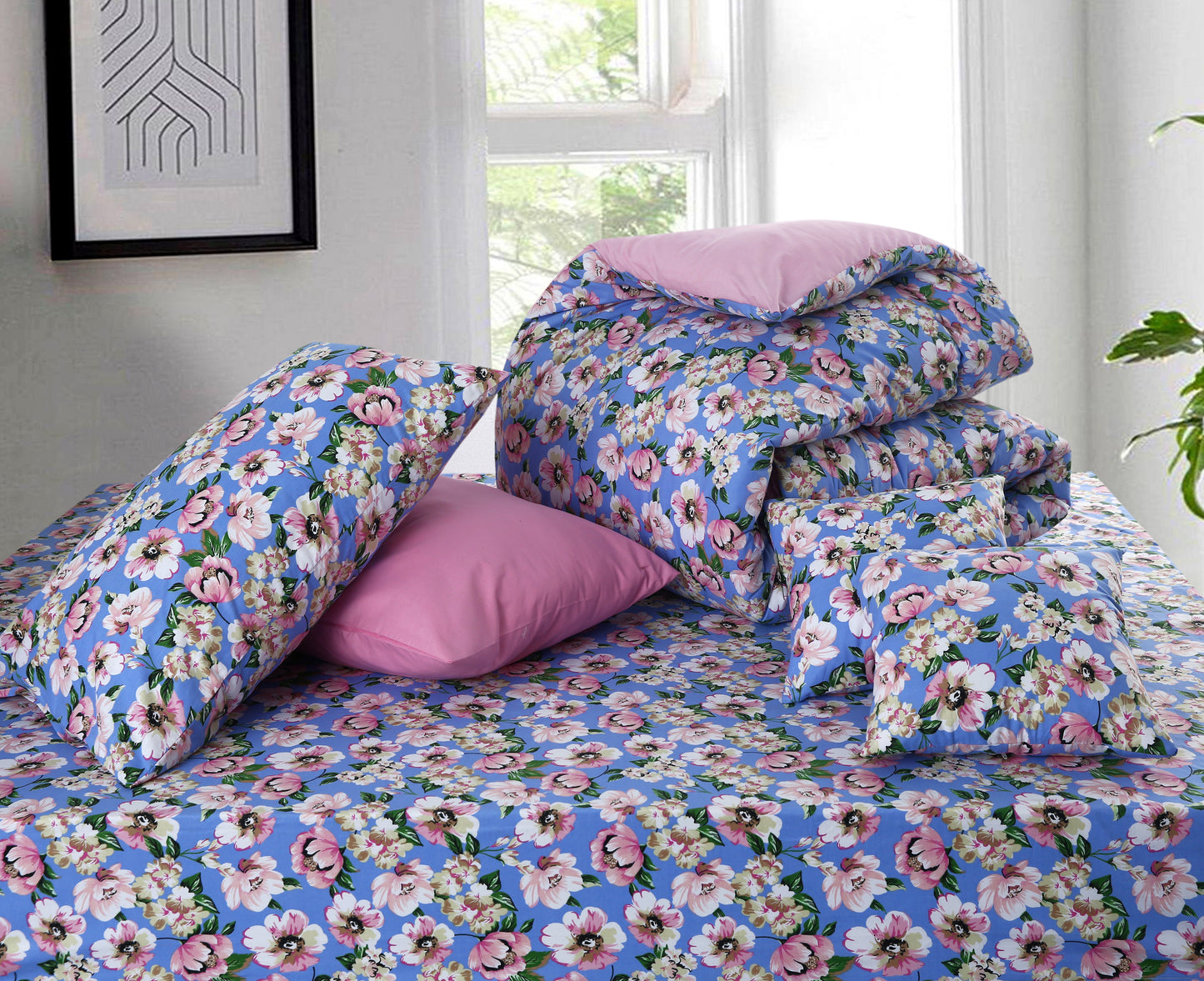 Comforter Set 8pcs- Petal Pink