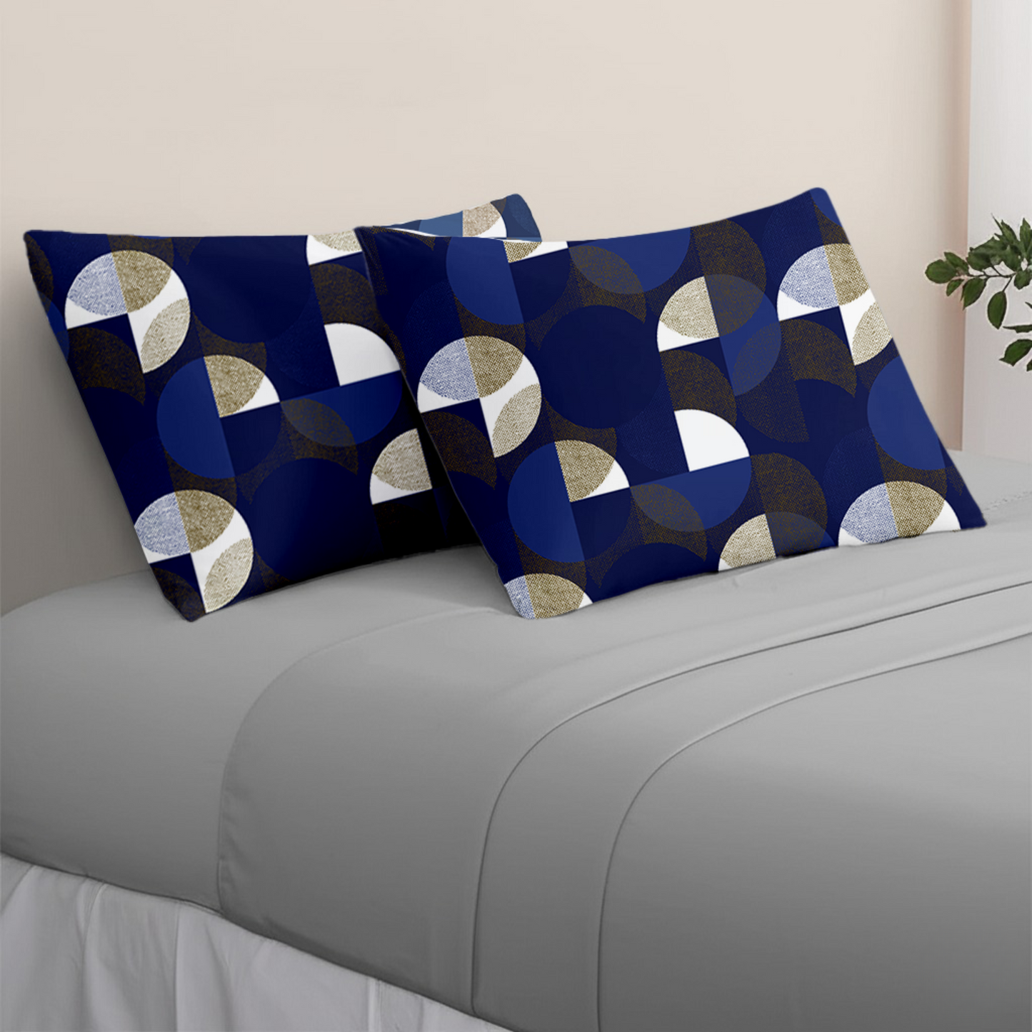 Geometric Navy Pillow Covers