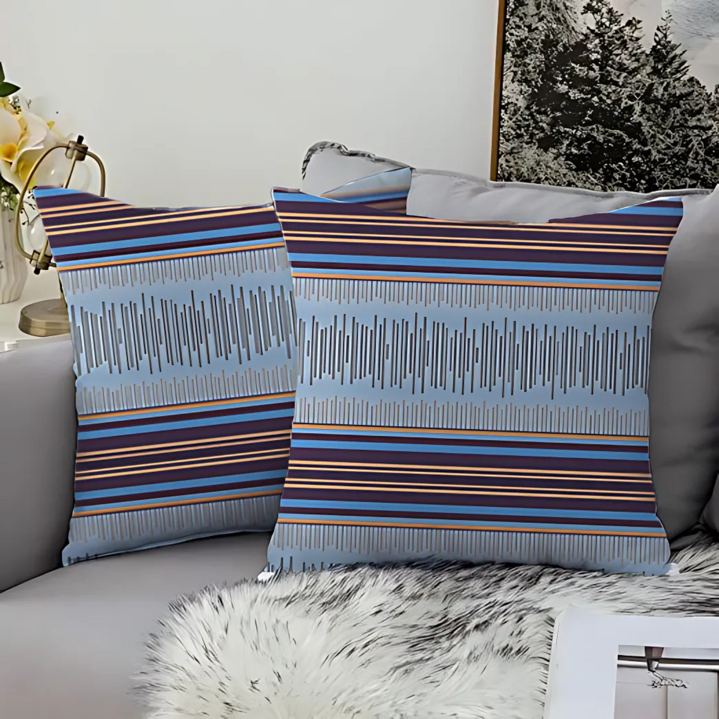 Twilight Stripe Cushion Cover