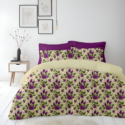 Garden Grace Duvet Cover Set 6pcs -  Purple