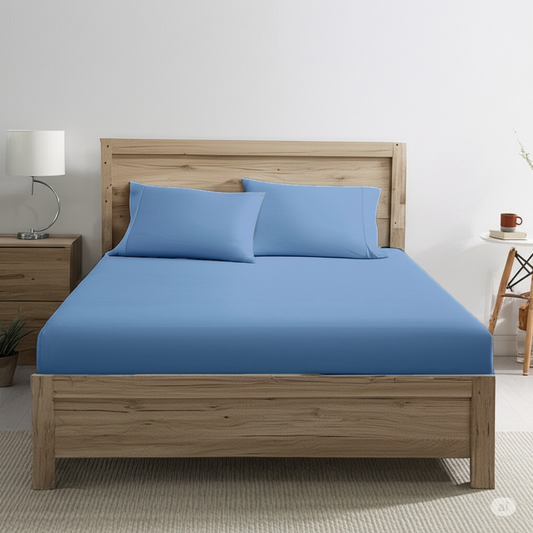 Fitted Sheet - Light Blue