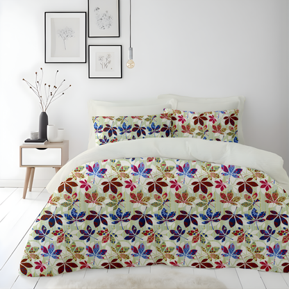 Regal Flora Duvet Covet Set 6pcs - Olive Bloom