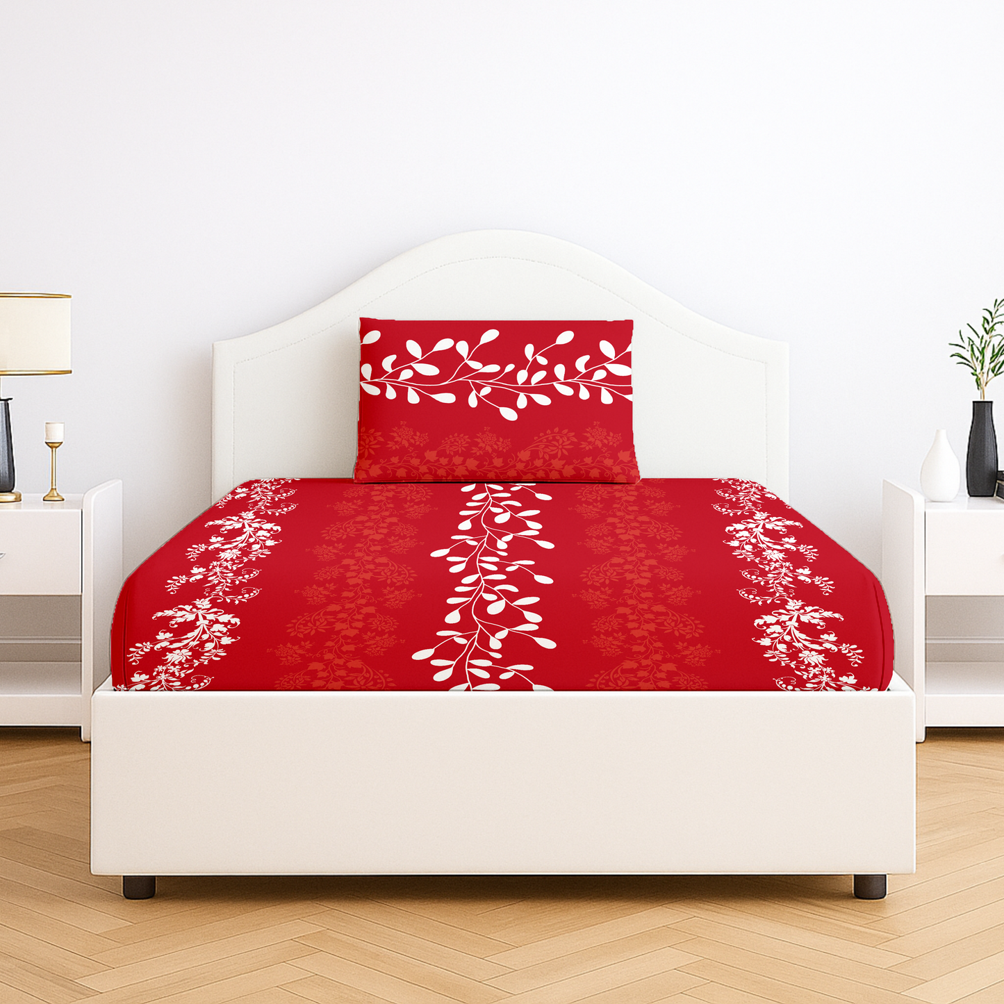 Cherry Blossom Printed Bedsheet