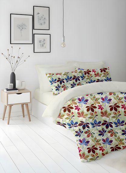 Regal Flora Duvet Covet Set 6pcs - Olive Bloom