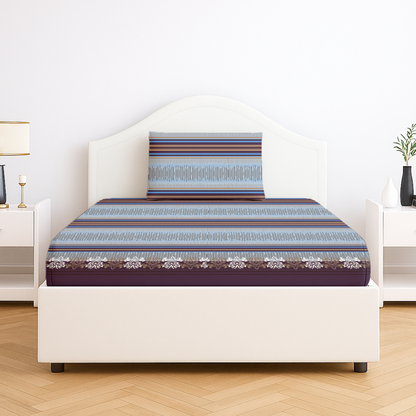 Twilight Stripes Printed Bedsheet