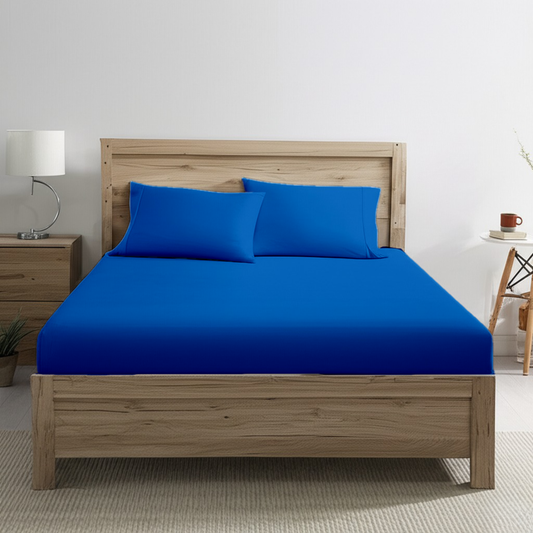 Fitted Sheet - Azure Blue