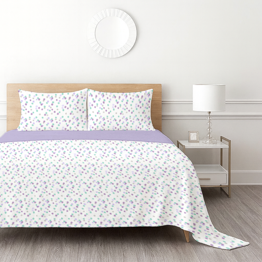 Soft Haze fleece bedsheet - Lavender mist