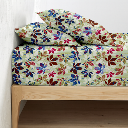 Fitted sheet - Regal Flora Olive