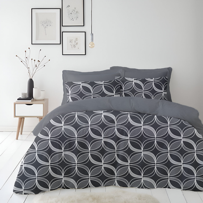 Geometric Grey Duvet Cover Set