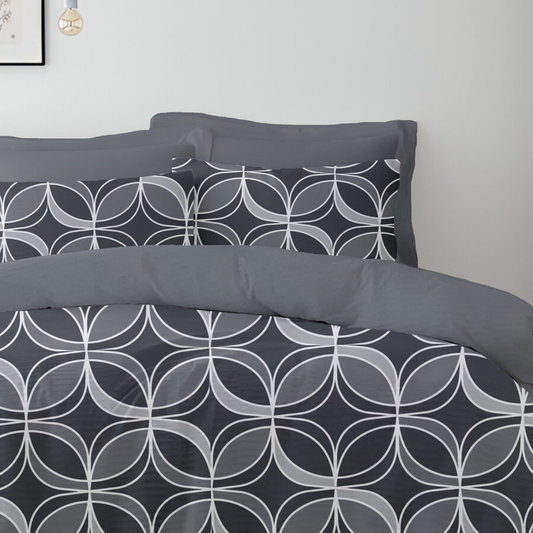 Geometric Grey Duvet Cover Set