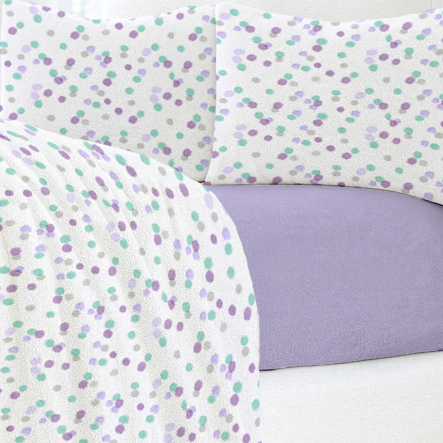 Soft Haze fleece bedsheet - Lavender mist