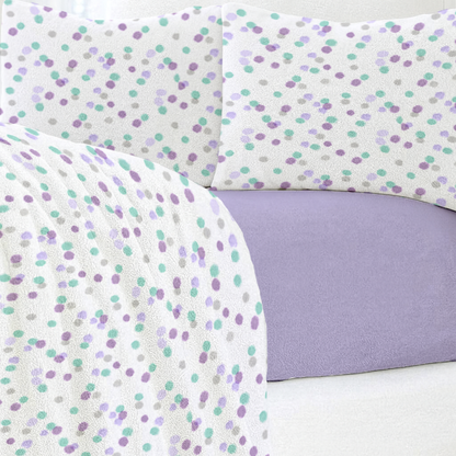 Soft Haze fleece bedsheet - Lavender mist