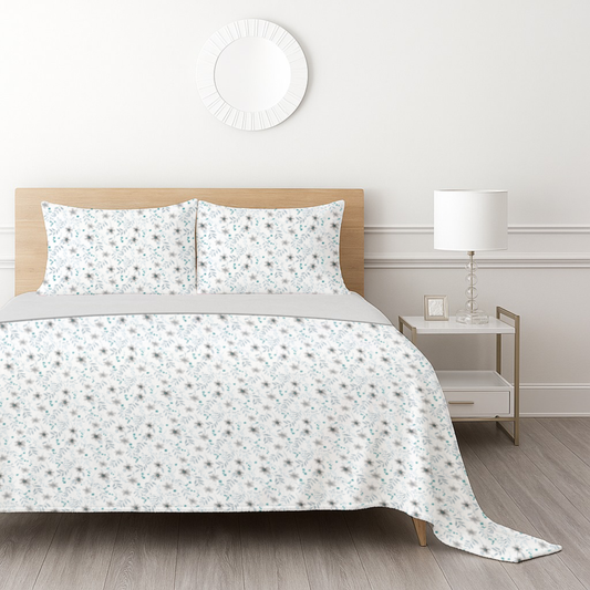 Ariza fleece bedsheet set - Grey