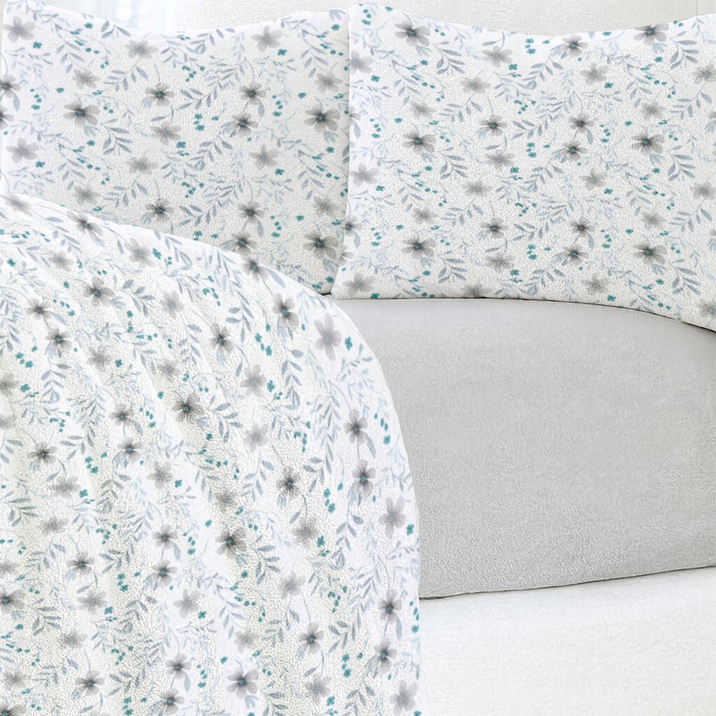 Ariza fleece bedsheet set - Grey