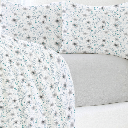 Ariza fleece bedsheet set - Grey