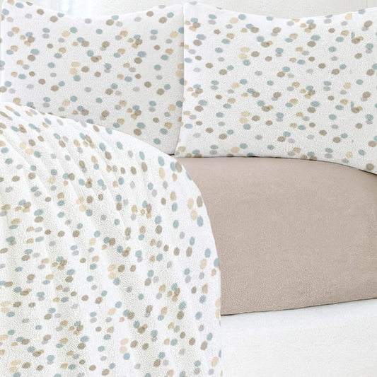 Soft Haze Fleece Bedsheet - Caramel Mist