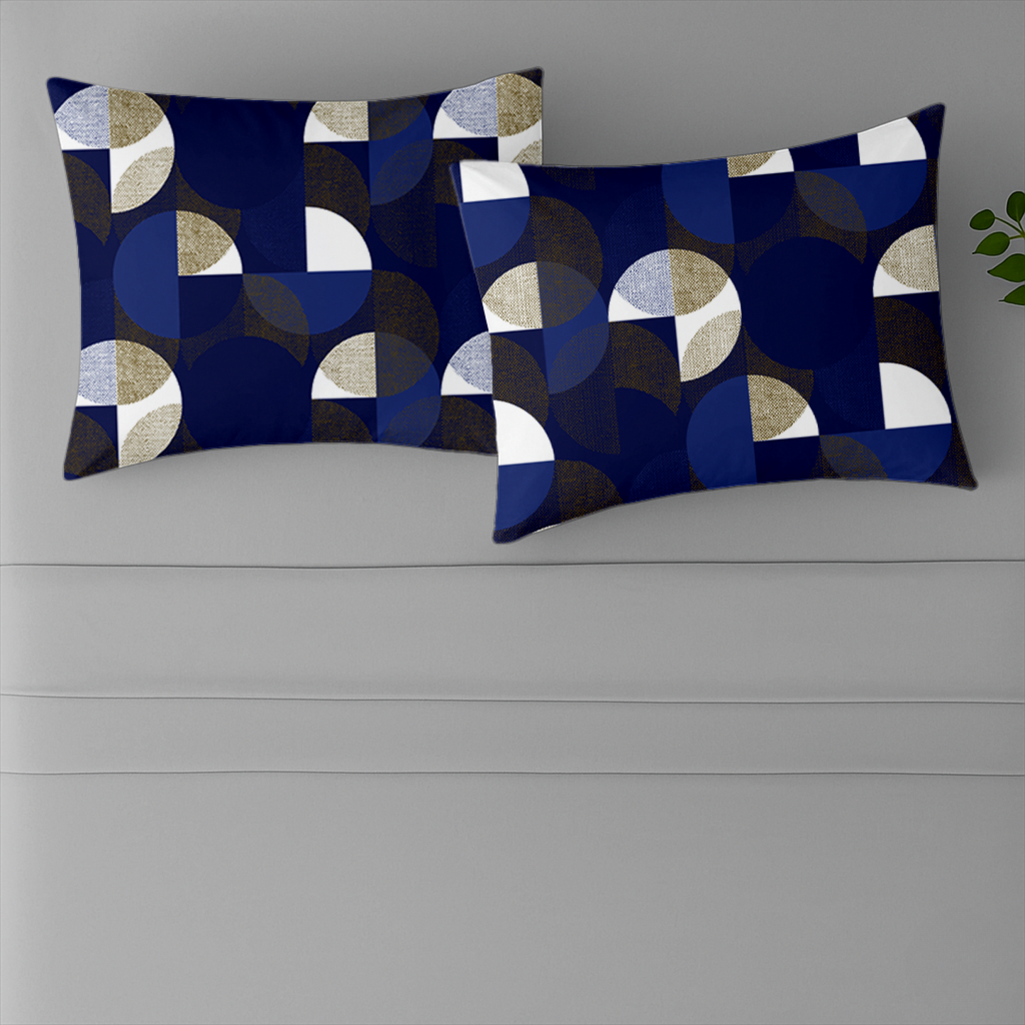 Geometric Navy Pillow Covers