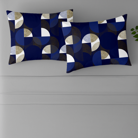 Geometric Navy Pillow Covers