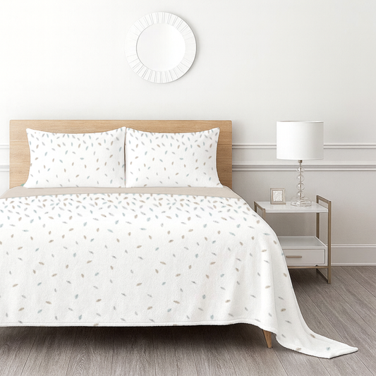 Raindrop Fleece Bedsheet - Sand