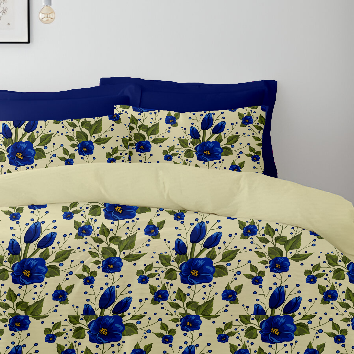 Garden Grace Duvet Cover Set 6pcs - Sapphire