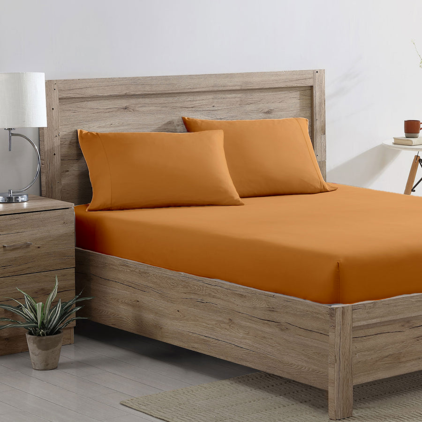Fitted Sheet - Coral Orange