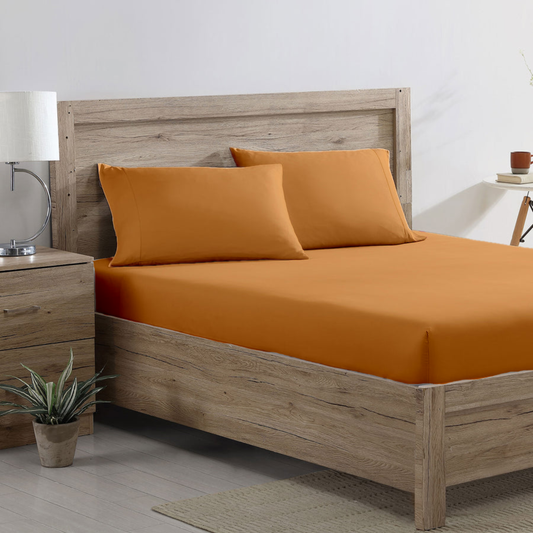 Fitted Sheet - Coral Orange
