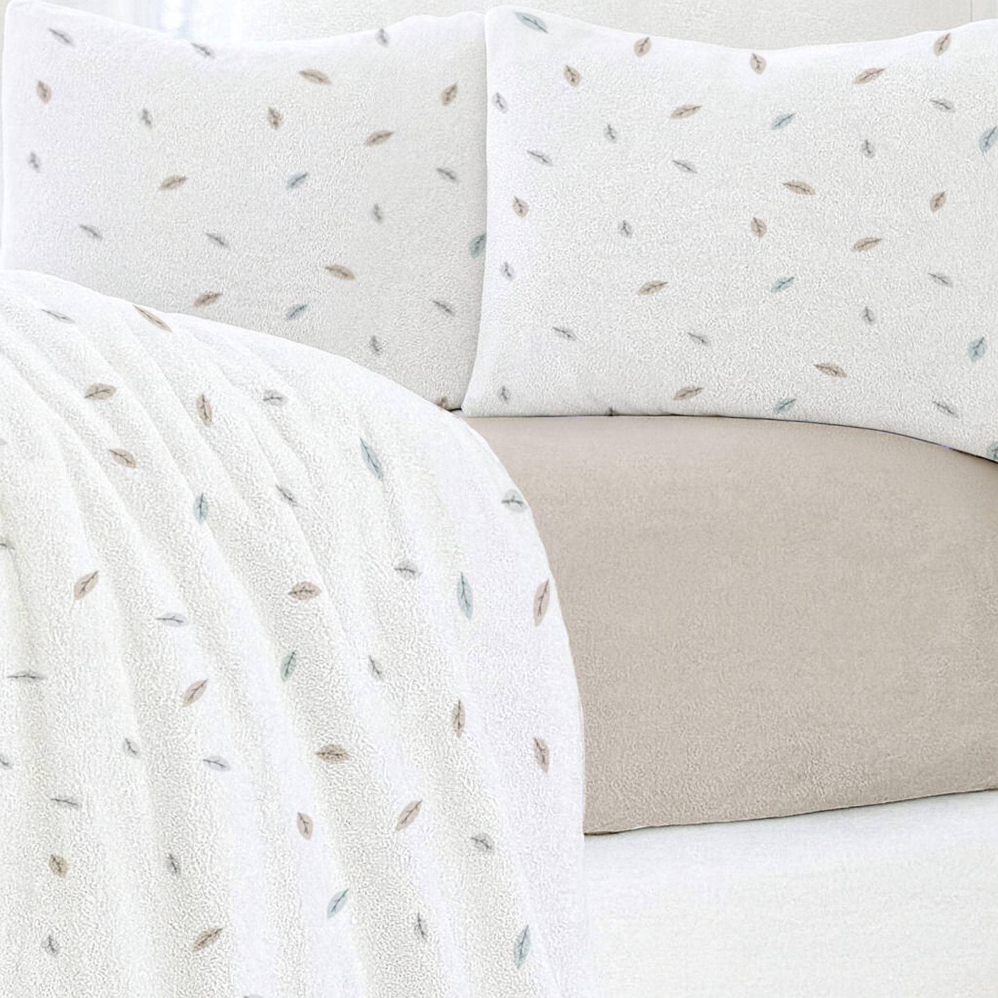 Raindrop Fleece Bedsheet - Sand