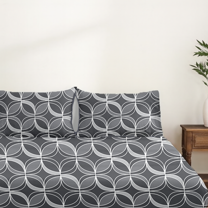 Fitted sheet - Geometric Grey