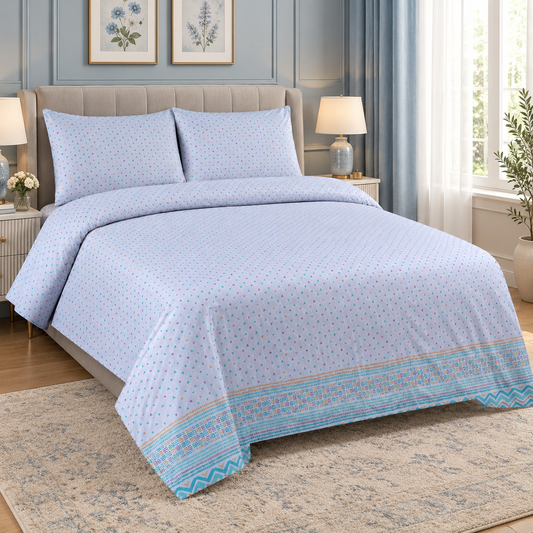 Cristal Colour Burst Printed Bedsheet