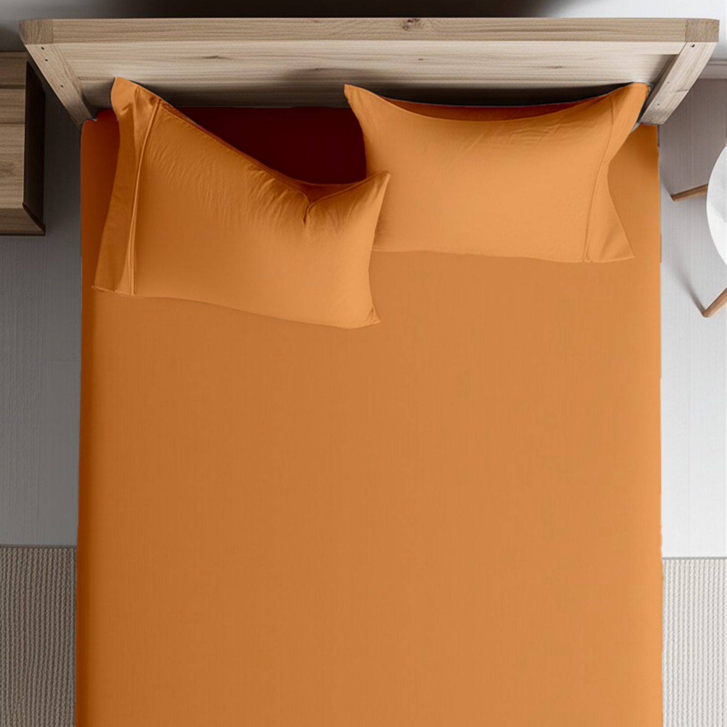 Fitted Sheet - Coral Orange