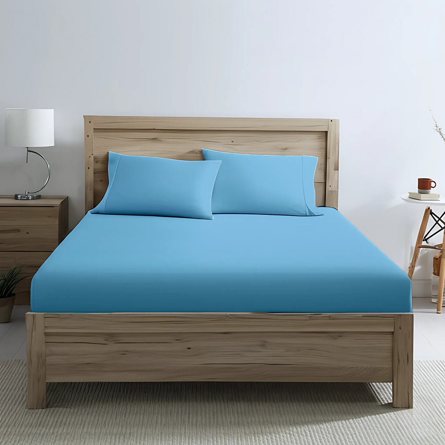 Fitted sheet - Blue Azure