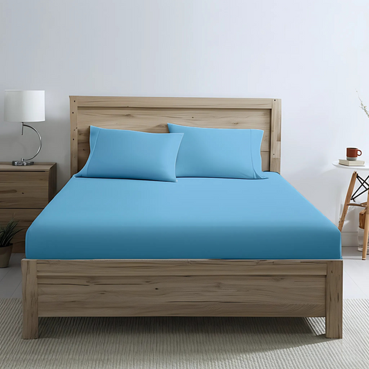 Fitted sheet - Blue Azure