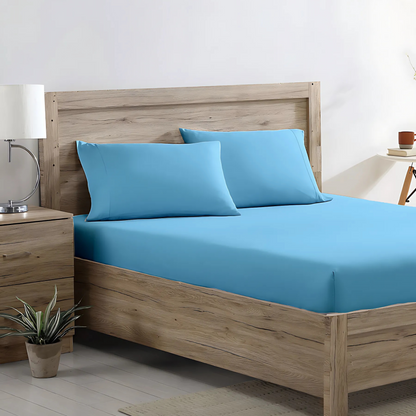Fitted sheet - Blue Azure