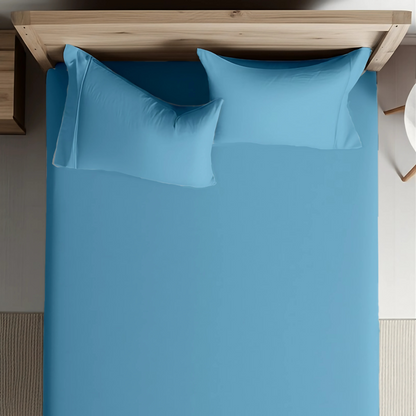 Fitted sheet - Blue Azure