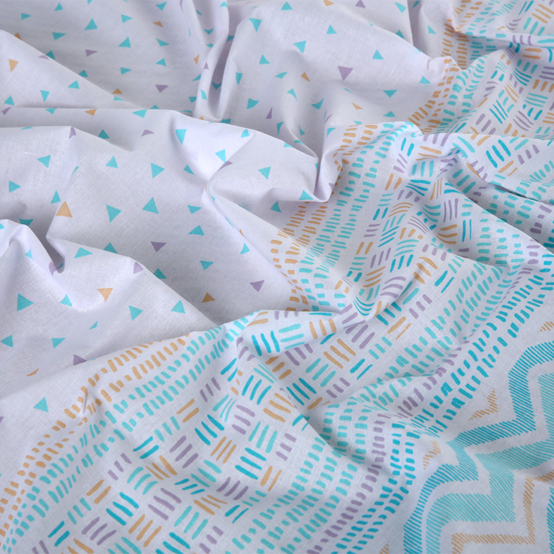 Cristal Colour Burst Printed Bedsheet