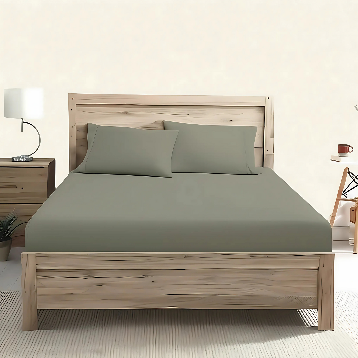 Fitted Sheet- Dusky Green