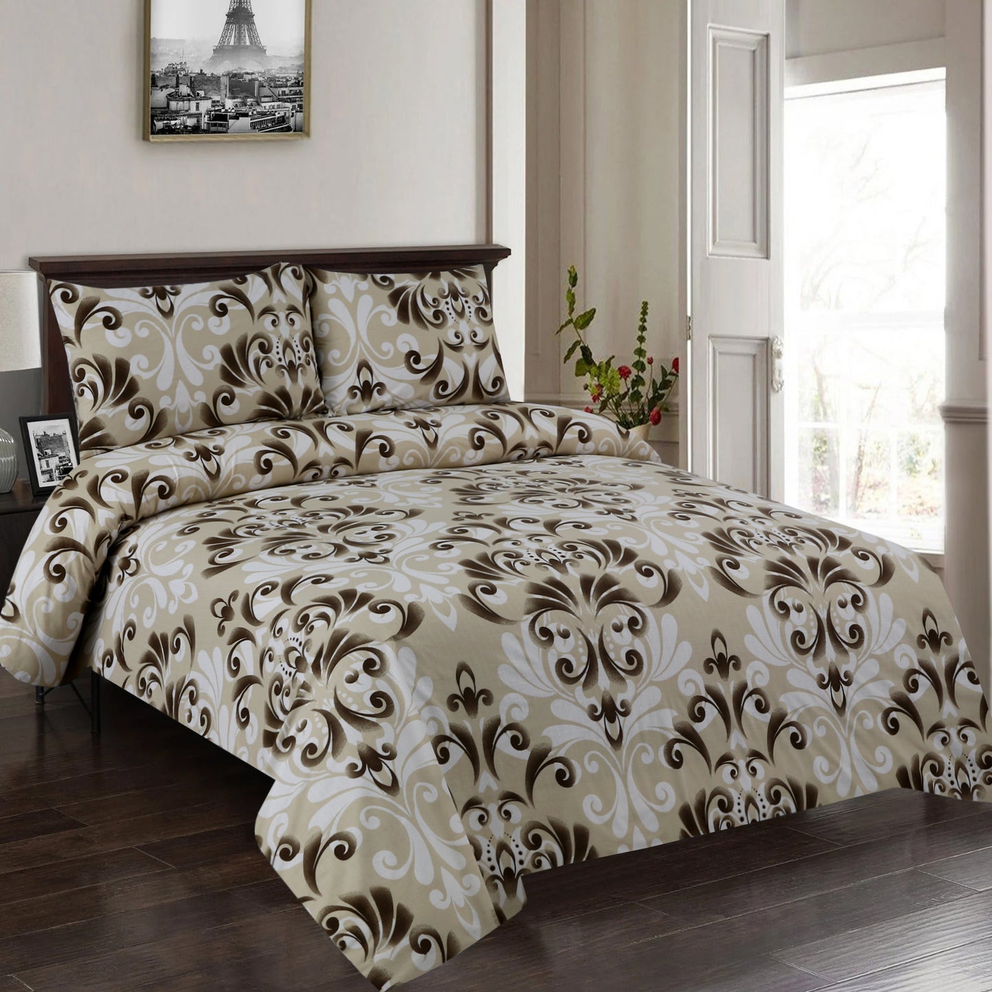 Eternal Bloom Printed Bedsheet