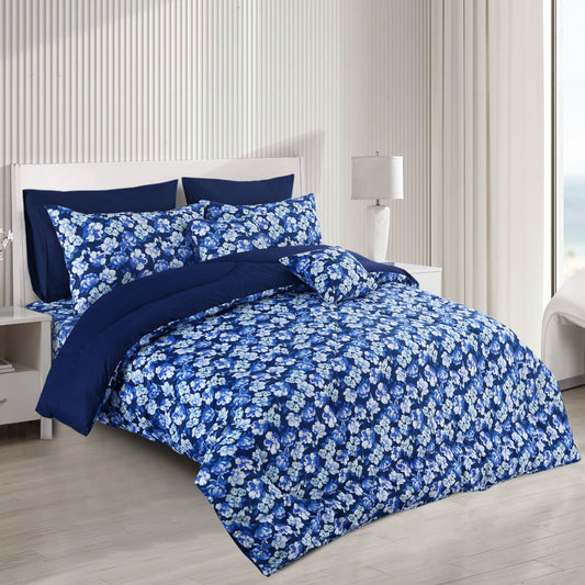 Comforter Set 8pcs - Ocean Blue