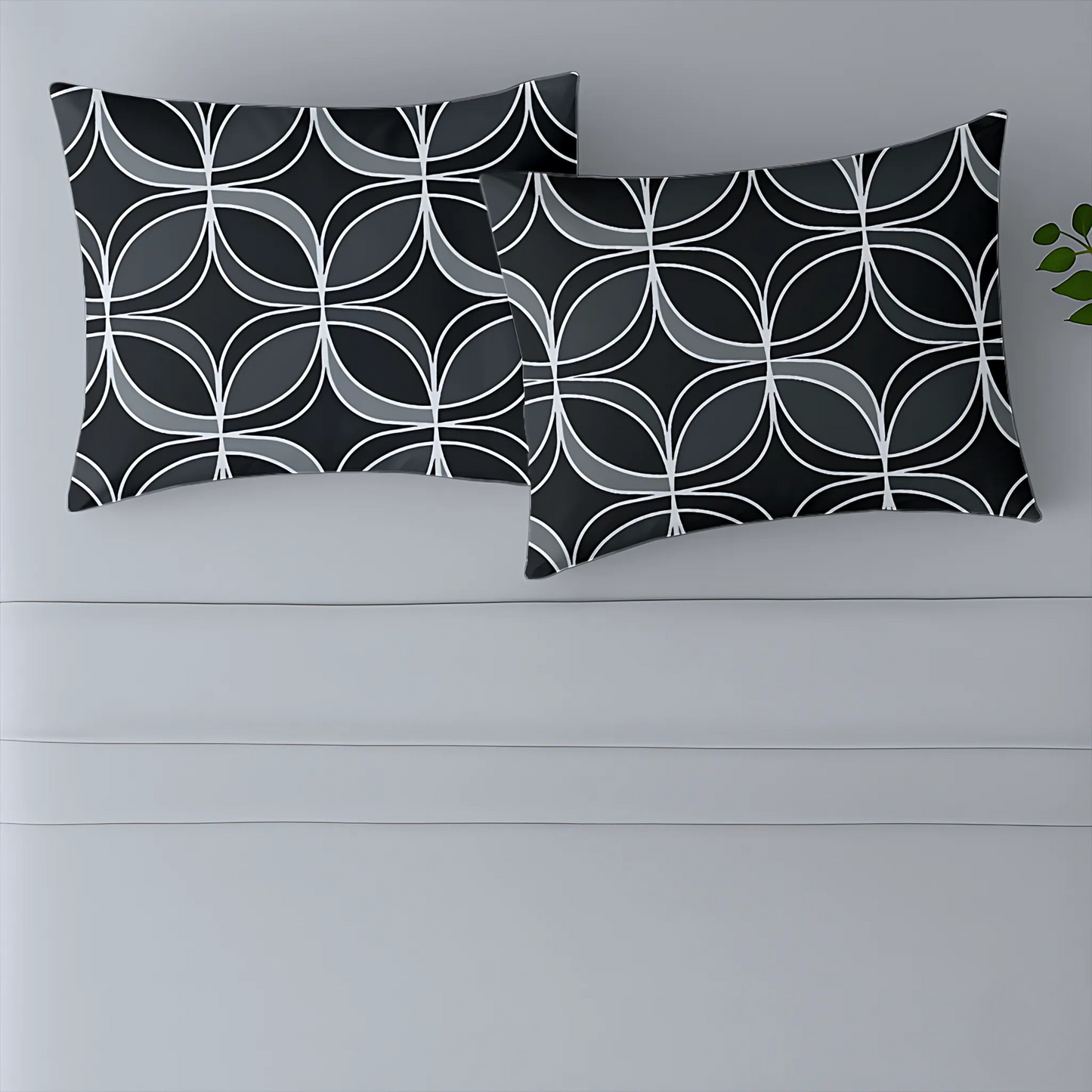Geometric Grey Pillow Covers