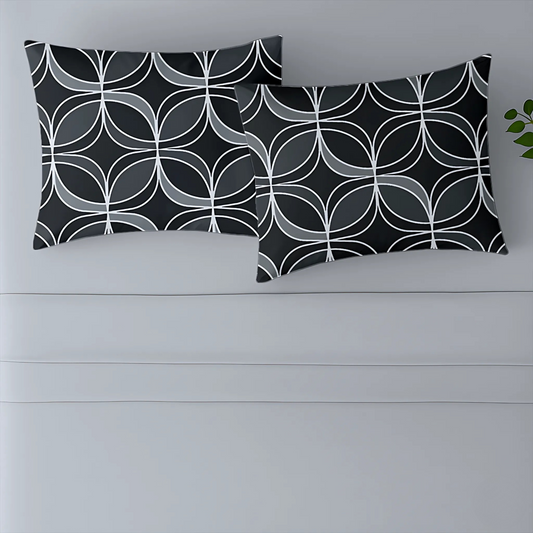 Geometric Grey Pillow Covers