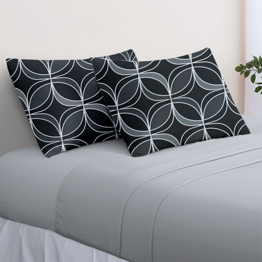 Geometric Grey Pillow Covers