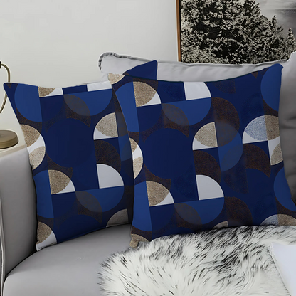 Geometric Navy Cushion Covers