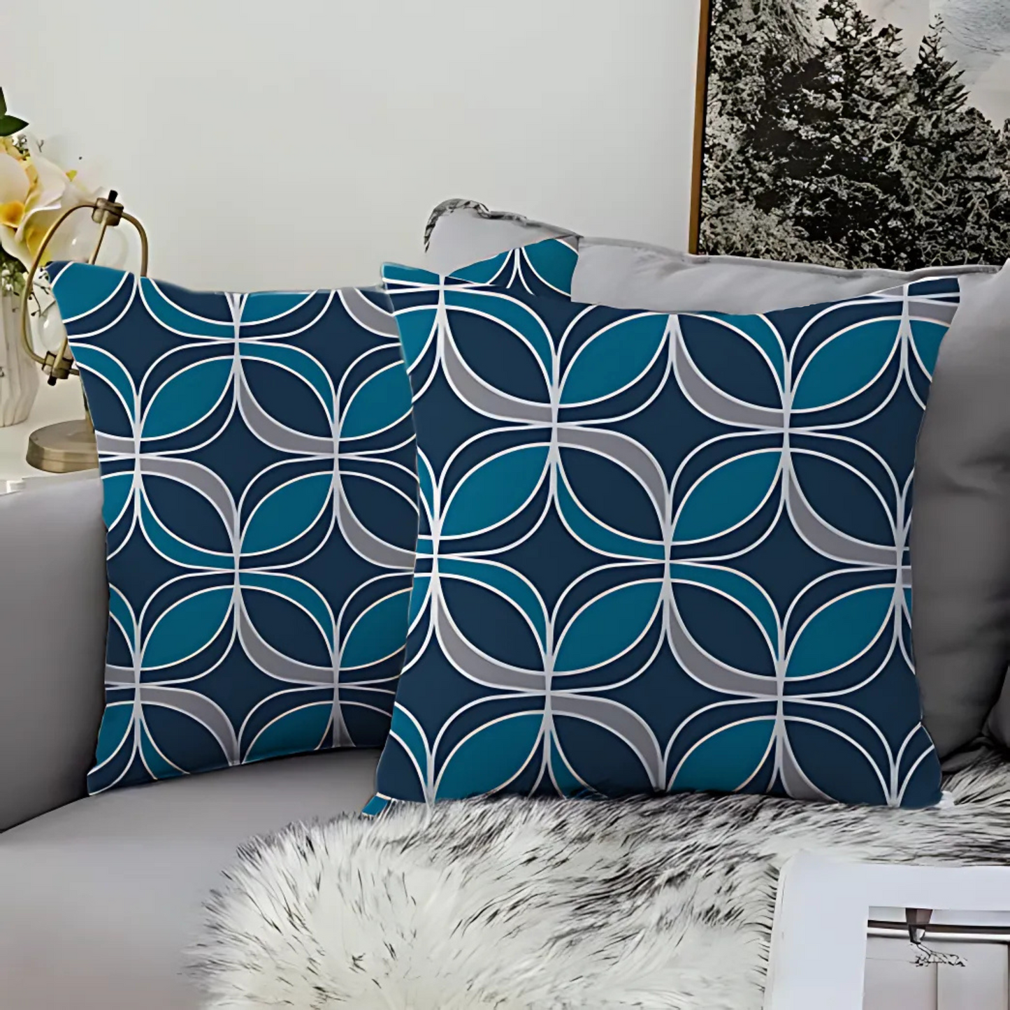 Geometric Zinc Cushion Covers