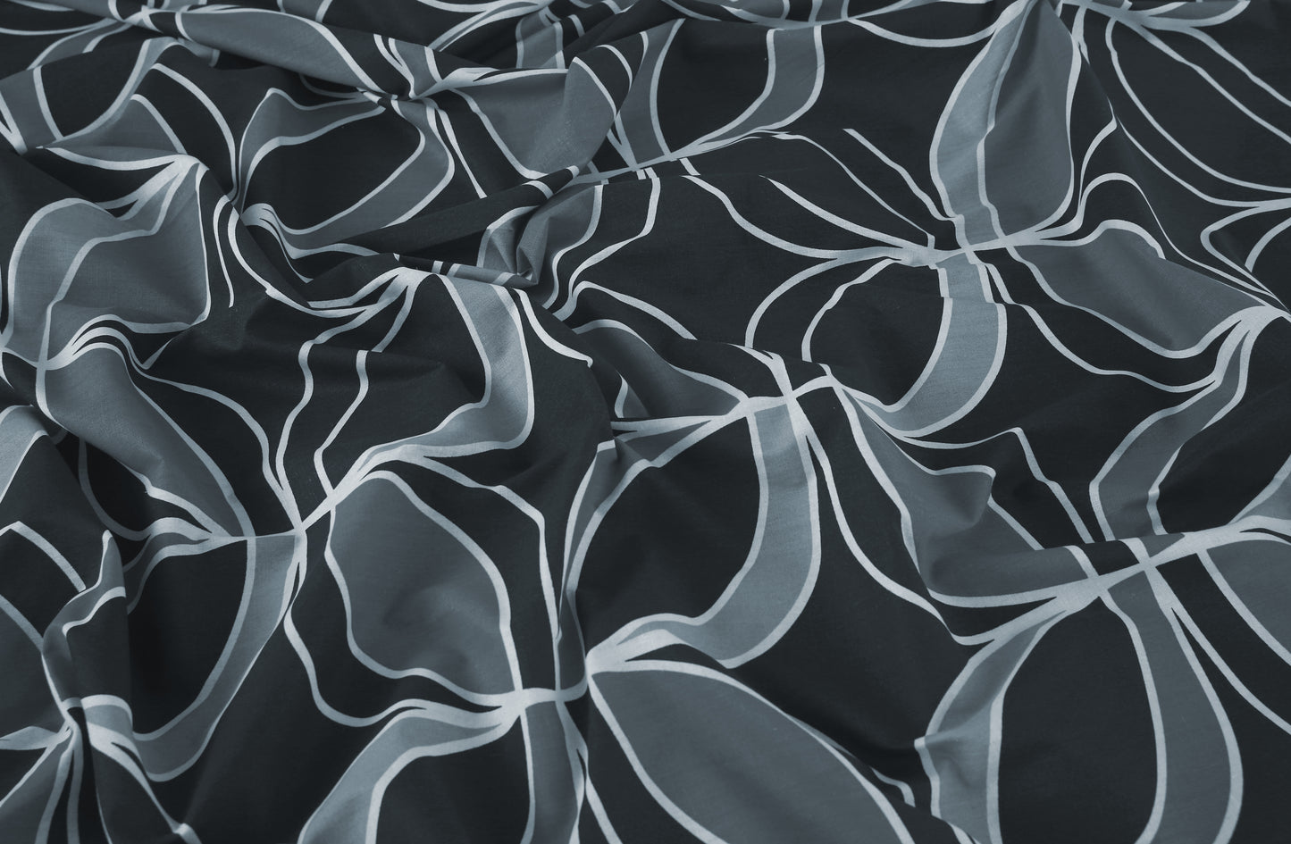 Geometric Grey Printed Bedsheet