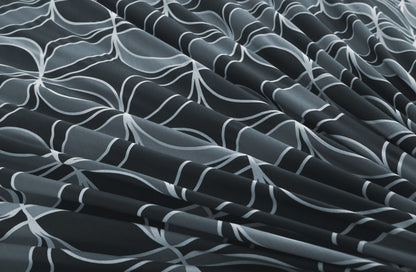 Geometric Grey Printed Bedsheet