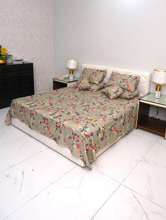 Olive Garden Printed Bedsheet Set