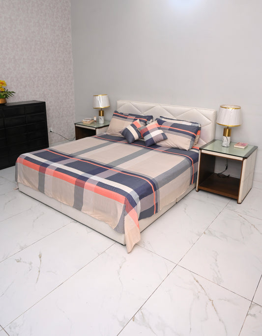 Pastel Stripes Printed Bedsheet Set