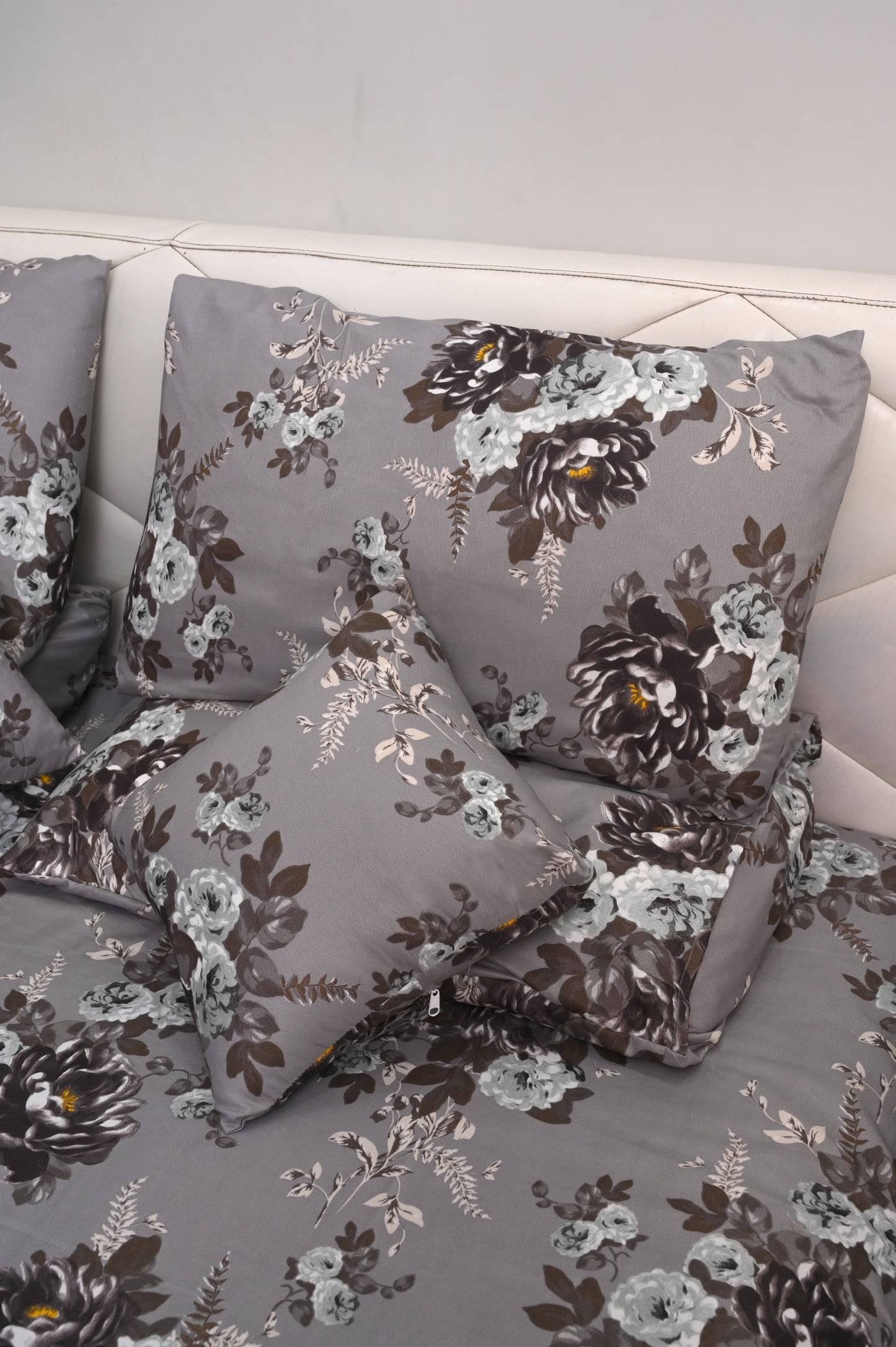 Ash Rose Printed Bedsheet Set